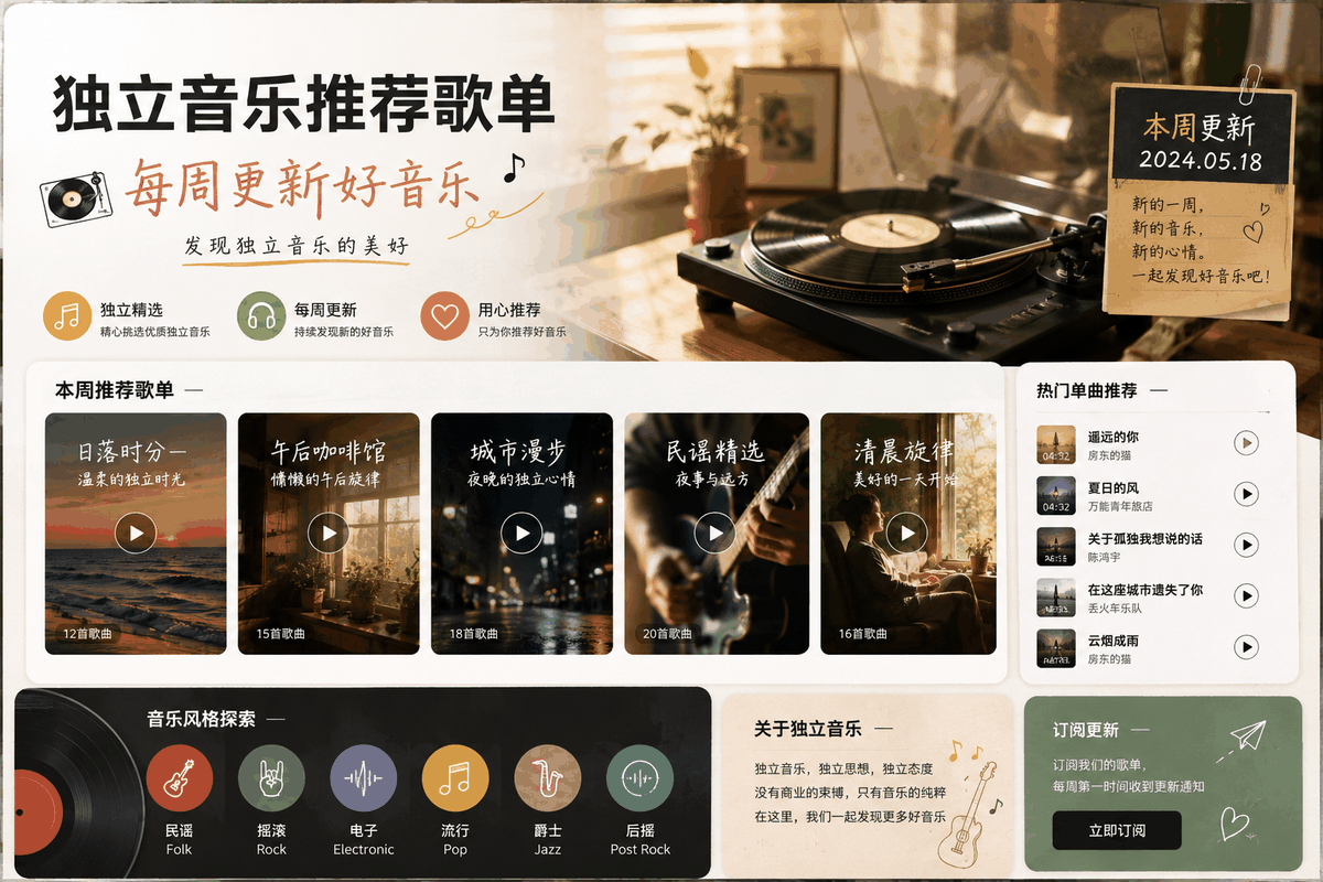 独立音乐推荐歌单